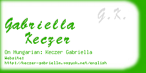 gabriella keczer business card